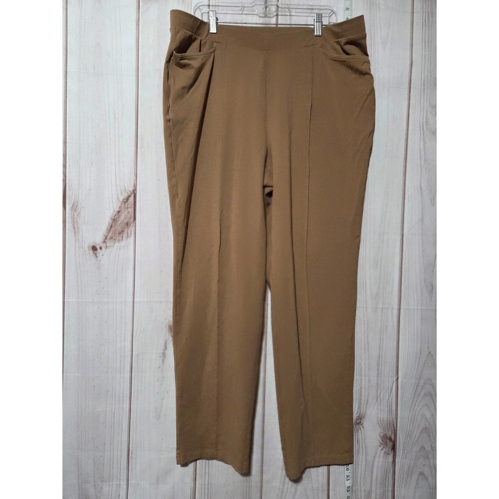 Relaxed Fit Pull-On Pants Ladies 1x Comfort Stretch Business Casual Trousers